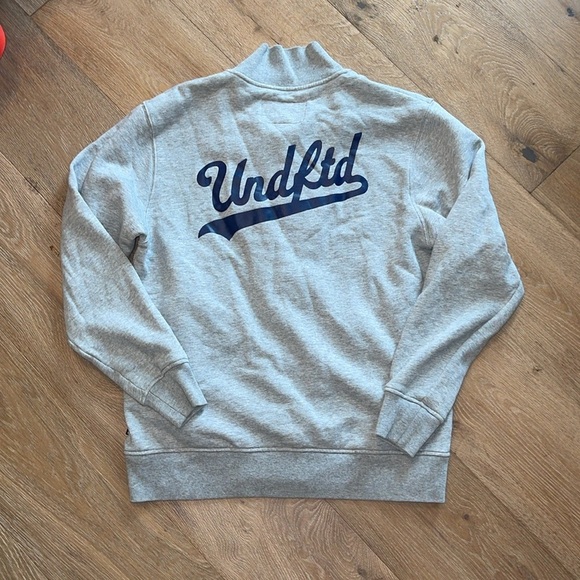 Undefeated Other - Undefeated varsity jacket sweatshirt material gray size medium  casual button